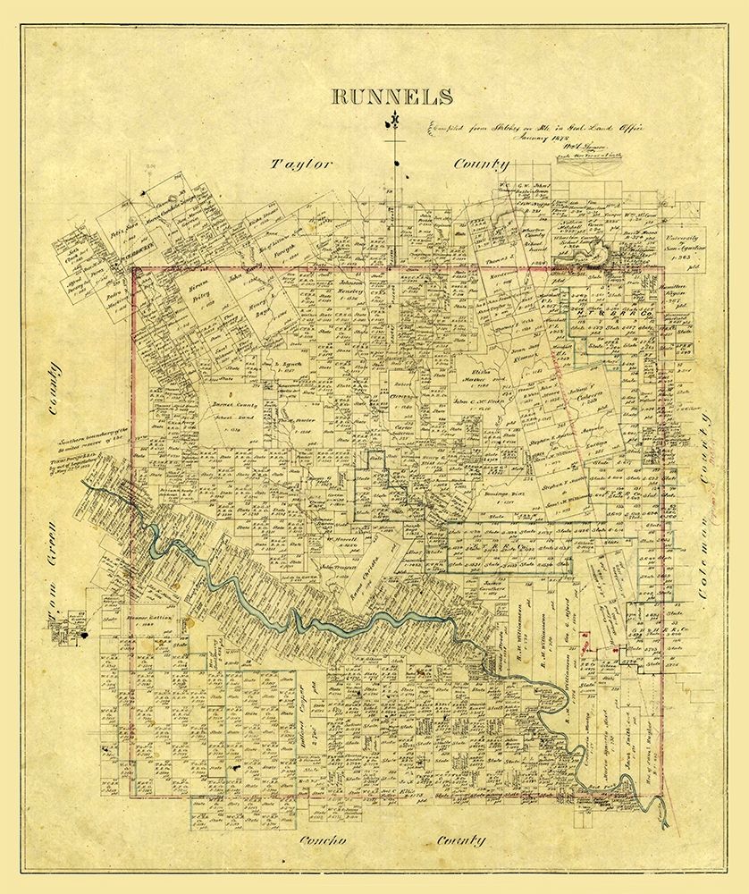 Runnels County Texas -1878