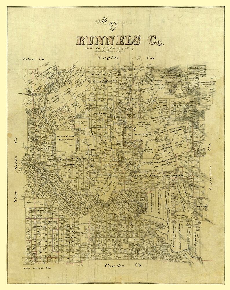 Runnels County Texas -1887