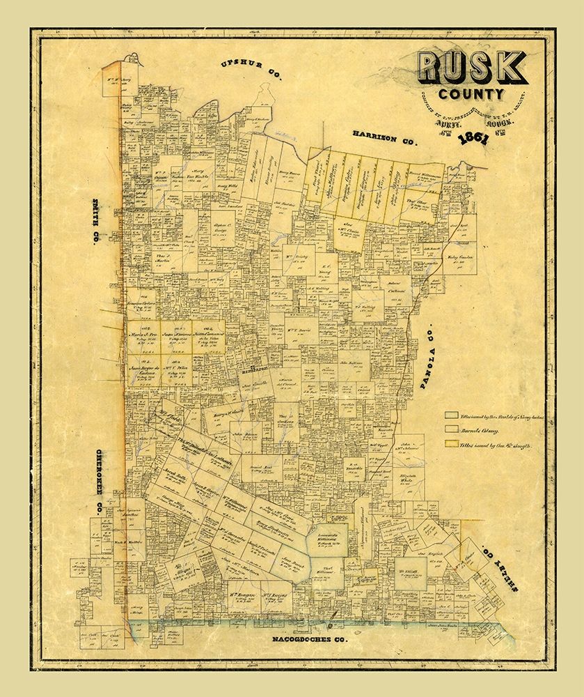Rusk County Texas - Pressler 1861