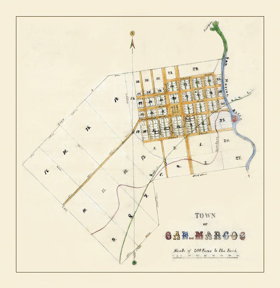 San Marcos Texas - Mason 1881