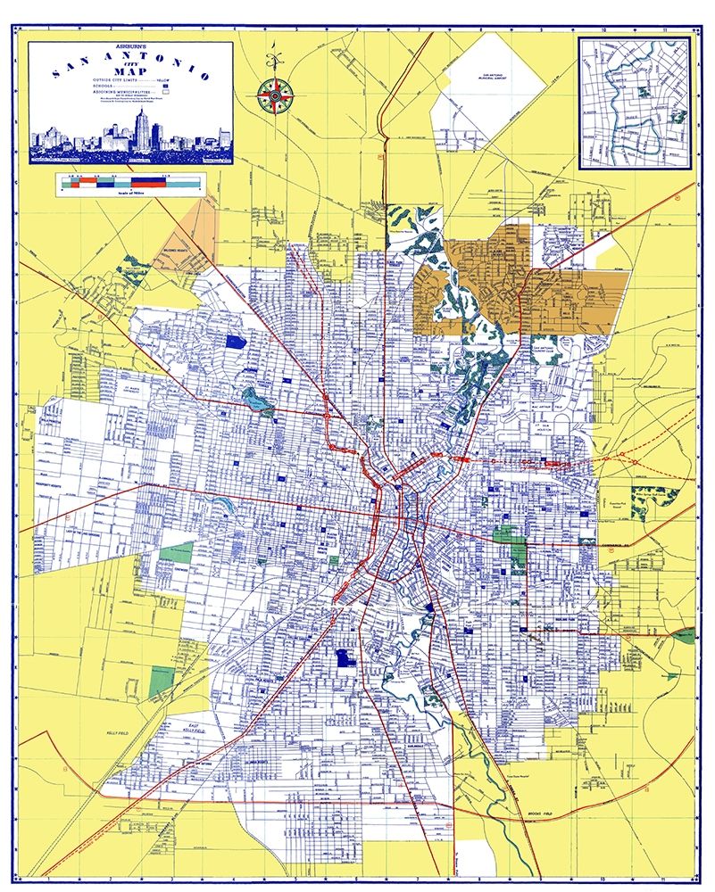 San Antonio Texas - Ashburn 1950