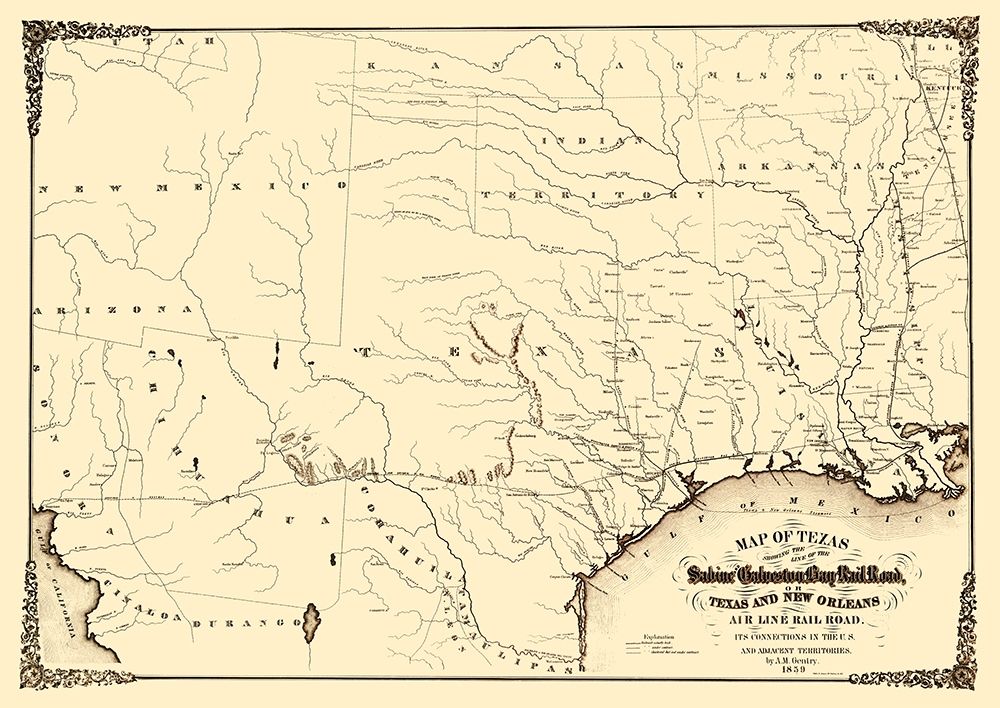 Sabine and Galveston Bay Railroad - Gentry 1859