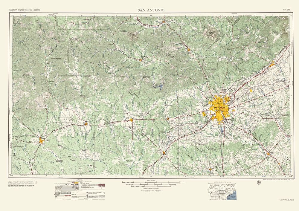 San Antonio Texas Quad - USGS 1957