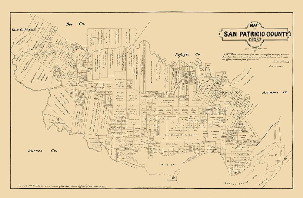 San Patricio County Texas - Walsh 1879