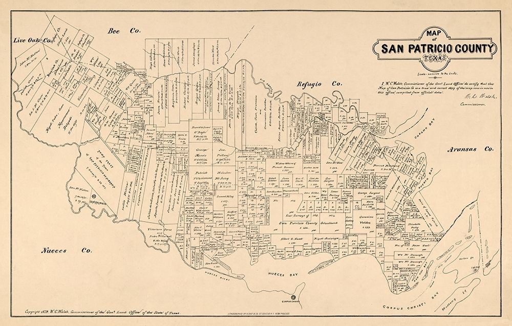 San Patricio County Texas - Walsh 1879