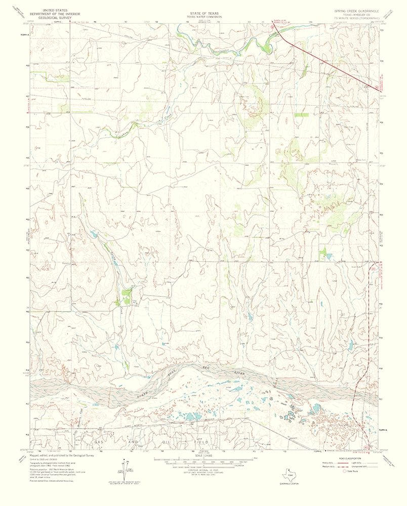 Spring Creek Texas Quad - USGS 1973