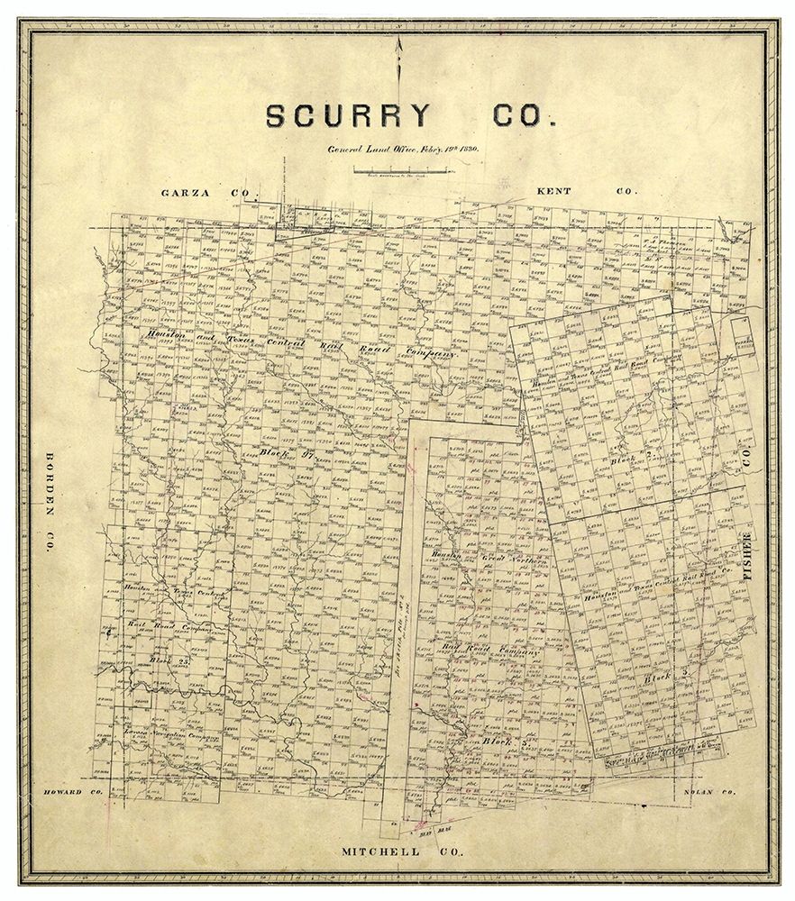 Scurry County Texas - Walsh 1880