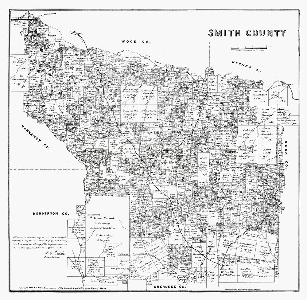Smith County Texas - Walsh 1880