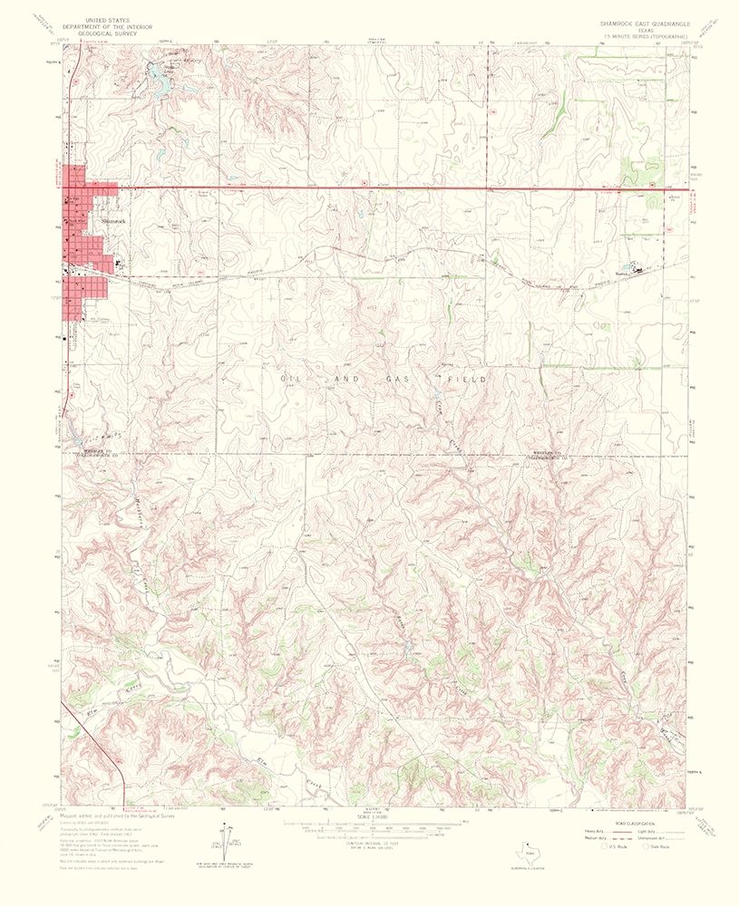 Shamrock East Texas Quad - USGS 1967
