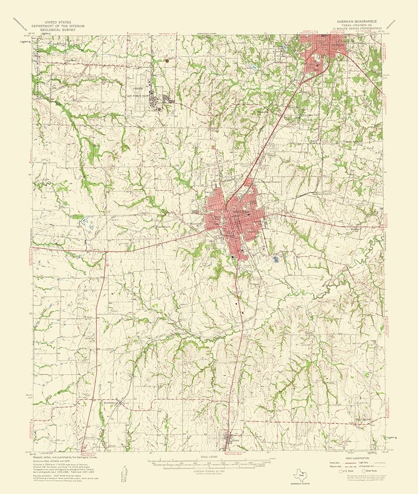 Sherman Texas Quad - USGS 1959