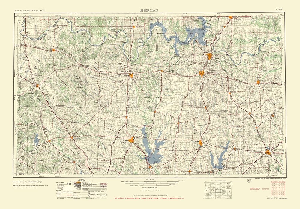 Sherman Texas Quad - USGS 1954