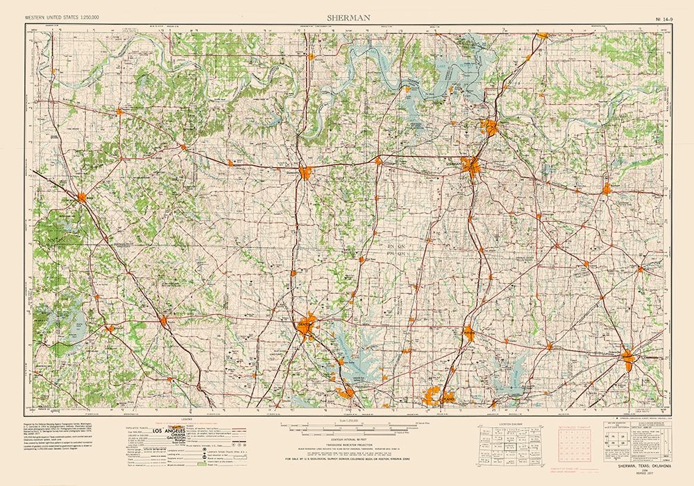 Sherman Texas Quad - USGS 1954