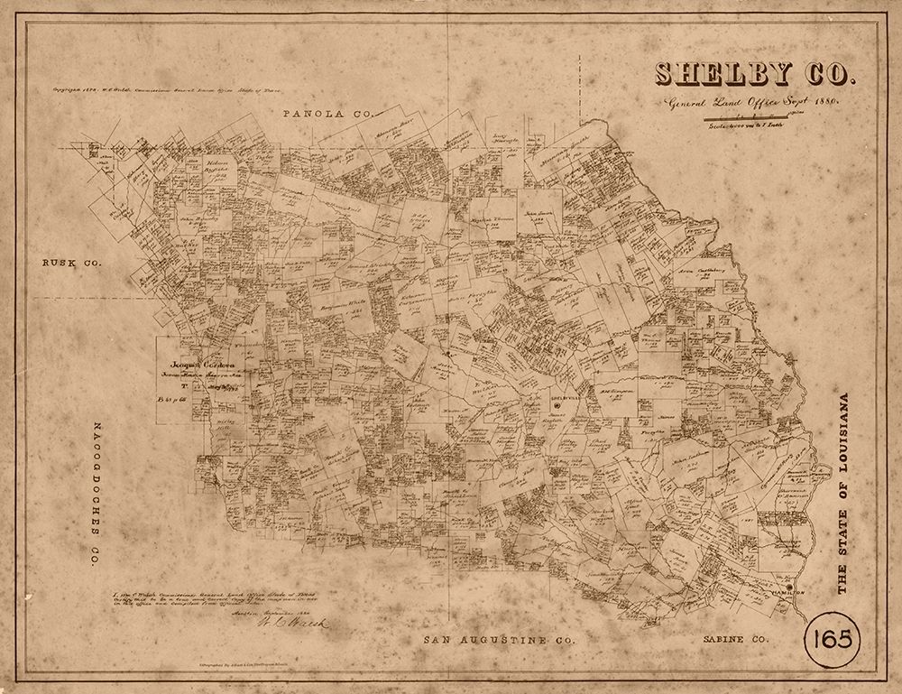 Shelby County Texas - Walsh 1880