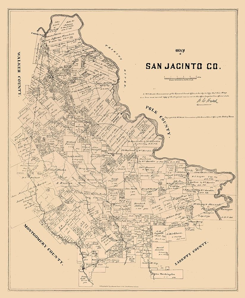 San Jacinto County Texas - Walsh 1879