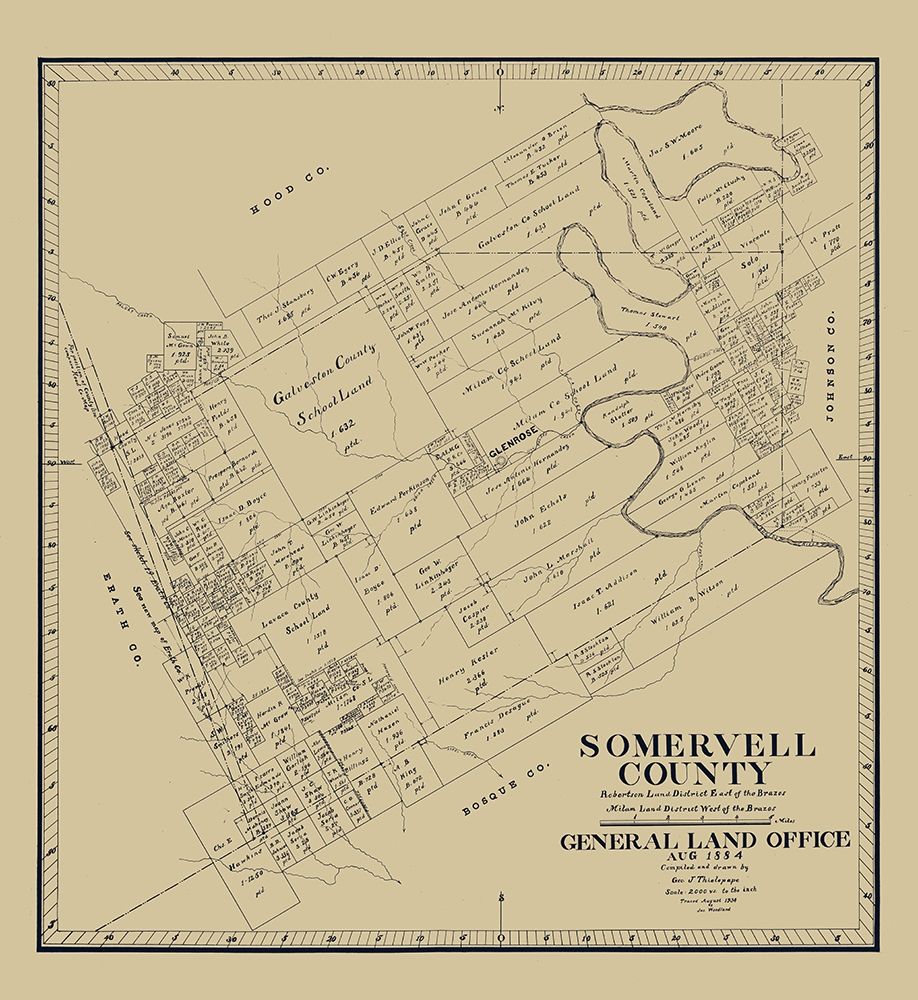Somervell County Texas - Theilepape 1884