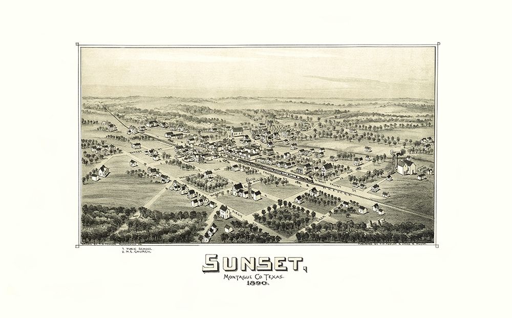 Sunset Texas - Fowler 1890