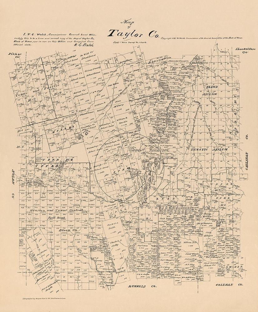 Taylor County Texas - Walsh 1879