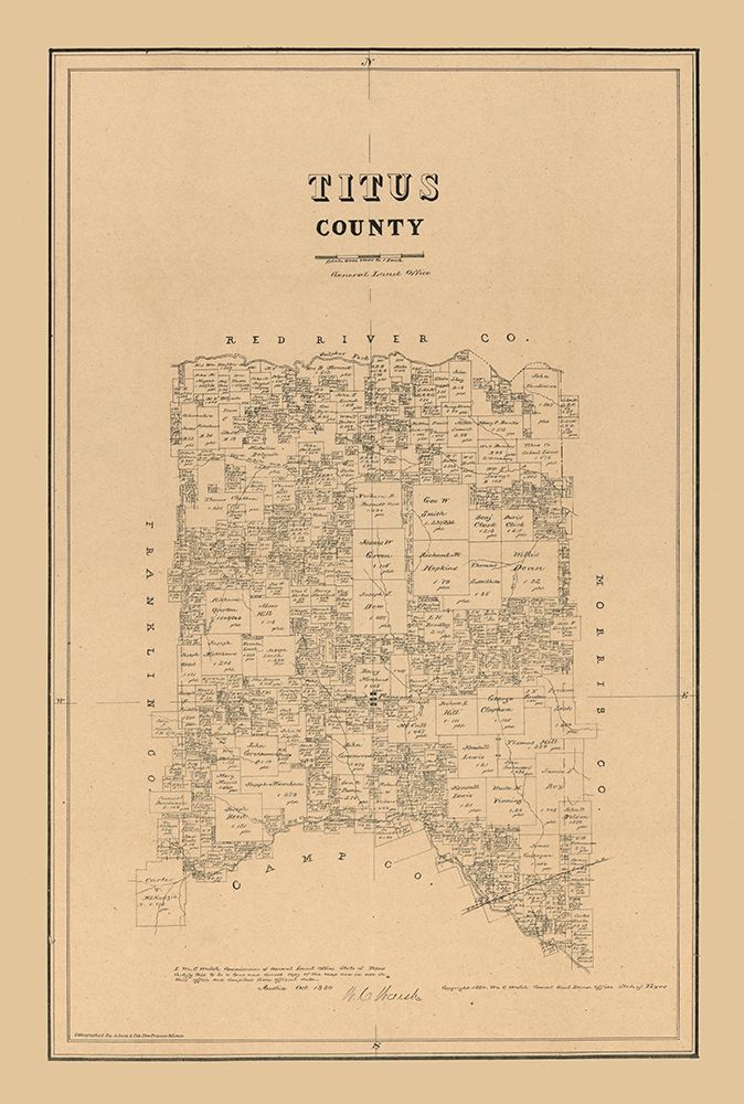 Titus County Texas - Walsh 1880