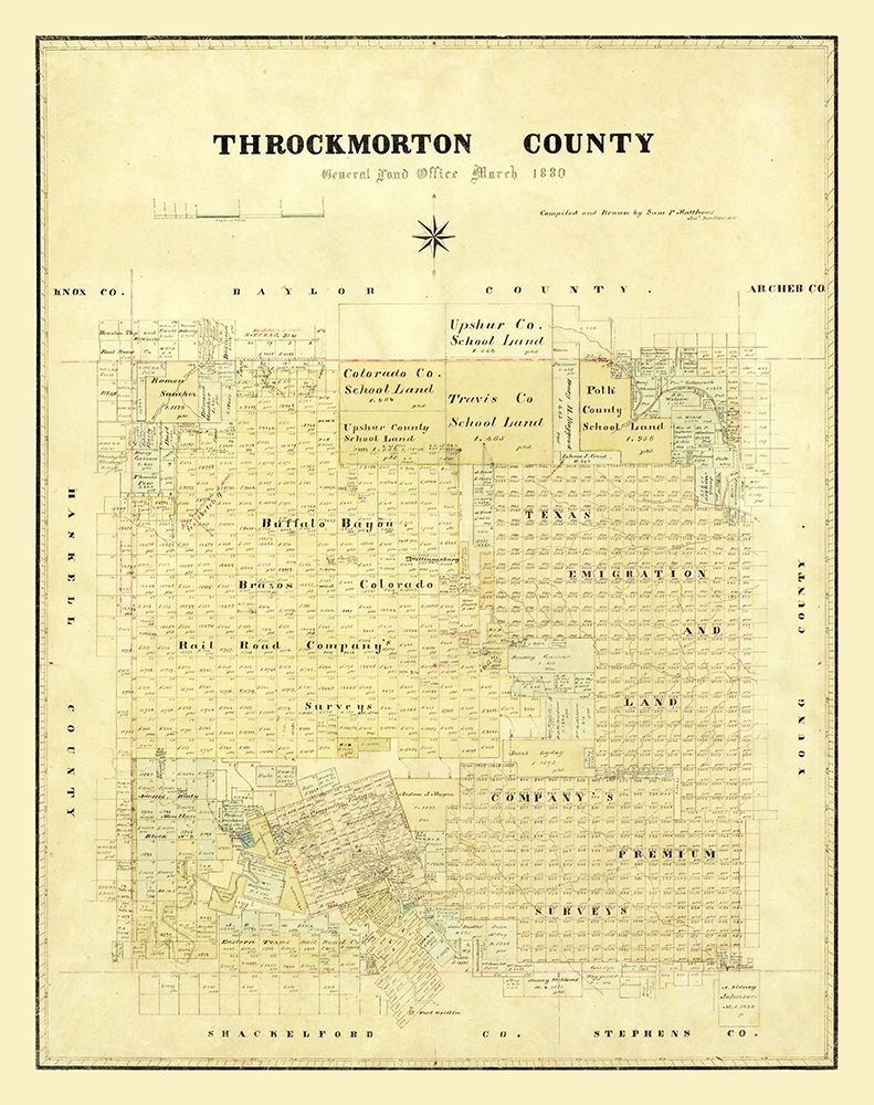 Throckmorton County Texas - Matthews 1880