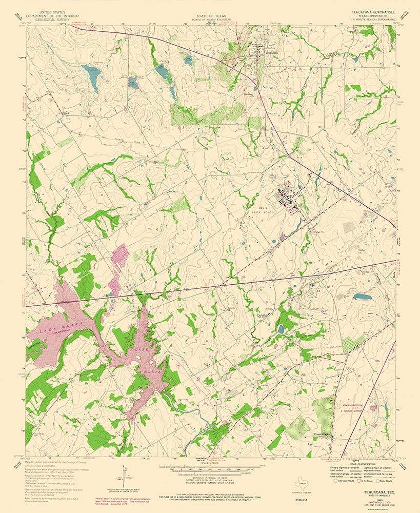 Tehuacana Texas Quad - USGS 1960