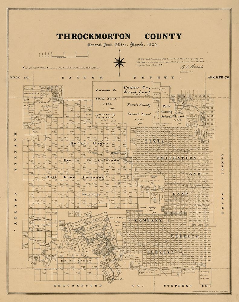 Throckmorton County Texas - Walsh 1880
