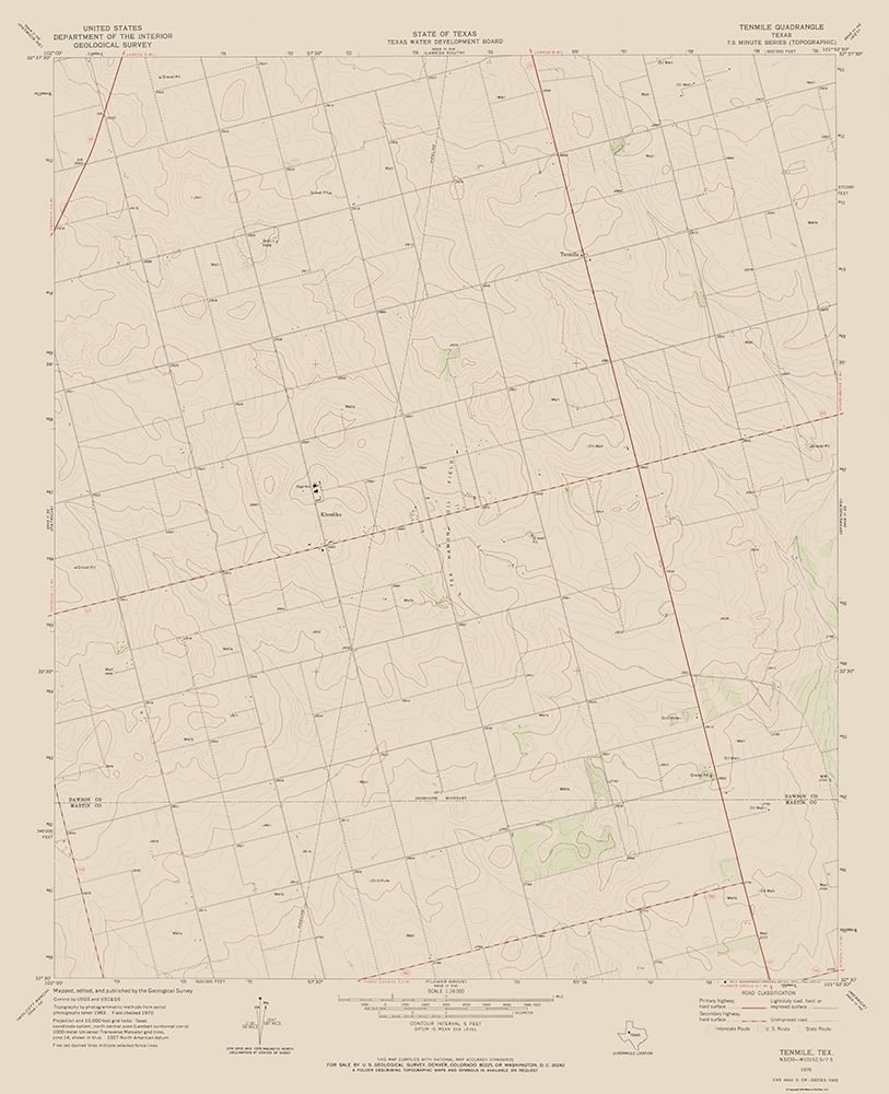 Tenmile Texas Quad - USGS 1970