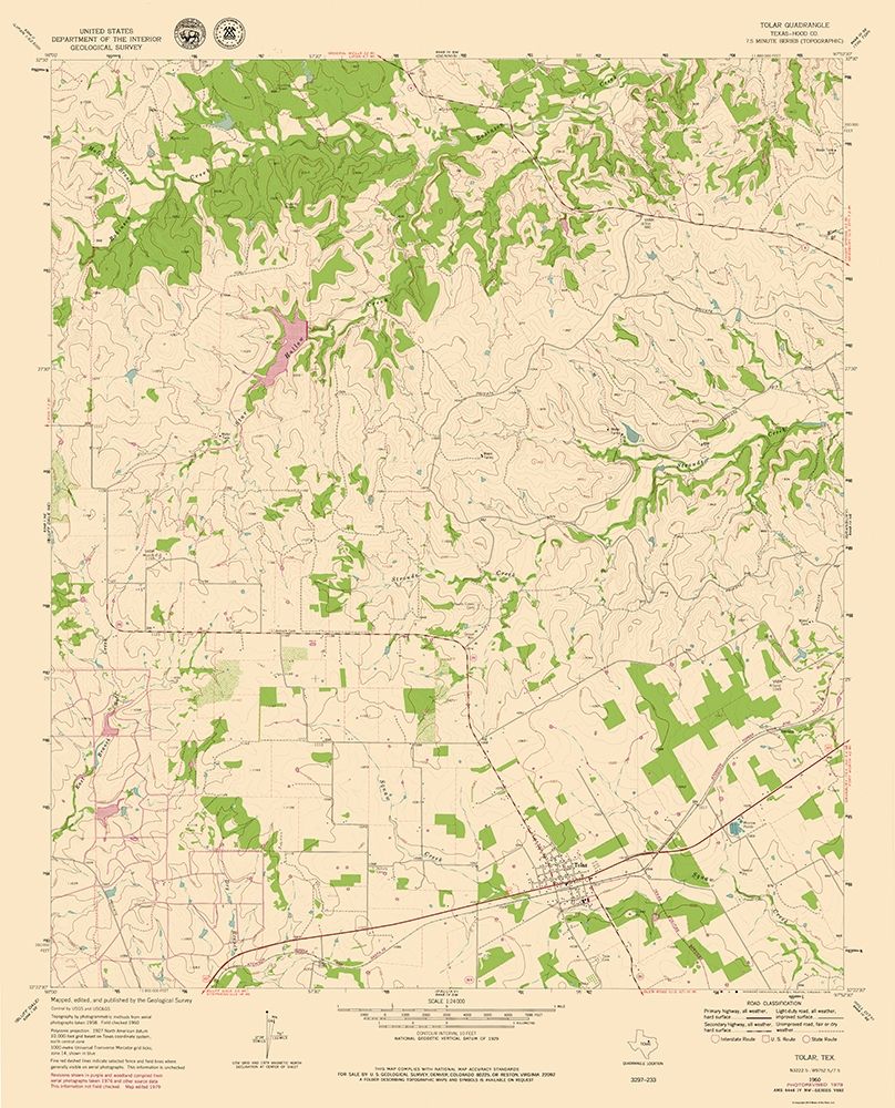 Tolar Texas Quad - USGS 1960