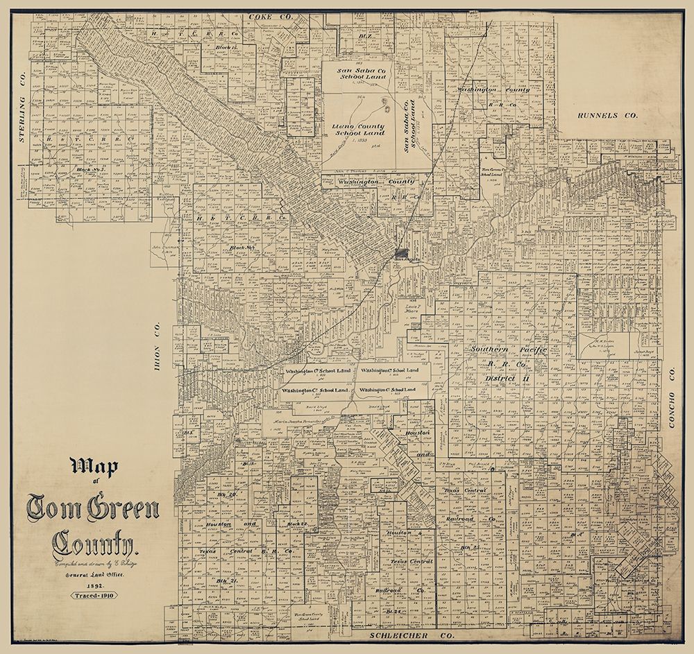 Tom Green County Texas - Schutze 1892