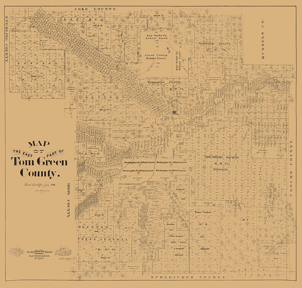 Tom Green County East Texas - McGaughey 1894
