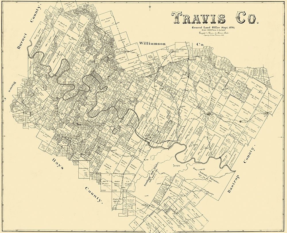 Travis Texas Landowner - Land Office 1894
