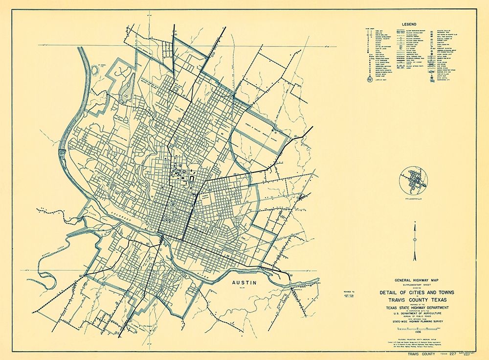 Travis Texas Highway - Highway Dept 1936