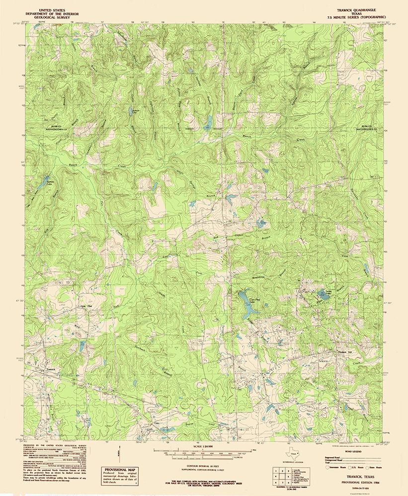 Trawick Texas Quad - USGS 1984