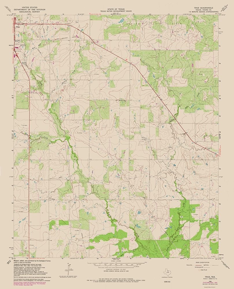 True Texas Quad - USGS 1964
