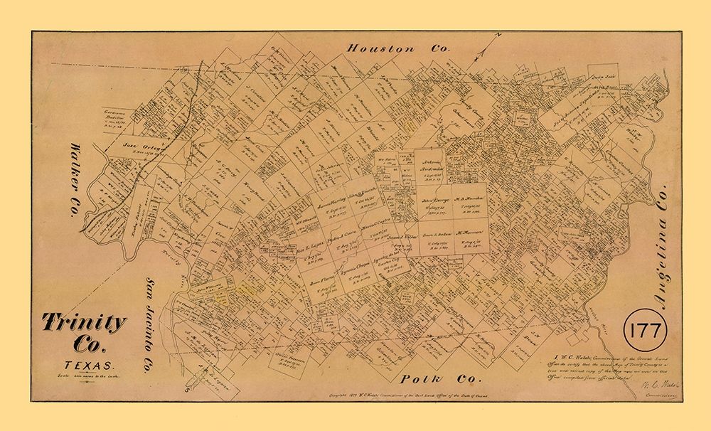 Trinity County Texas - Walsh 1879