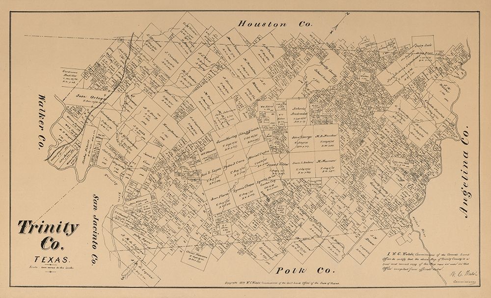 Trinity County Texas - Walsh 1879