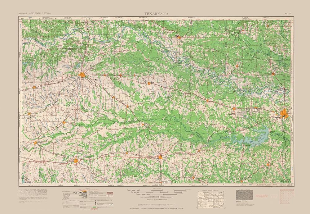 Texarkana Texas Quad - USGS 1954