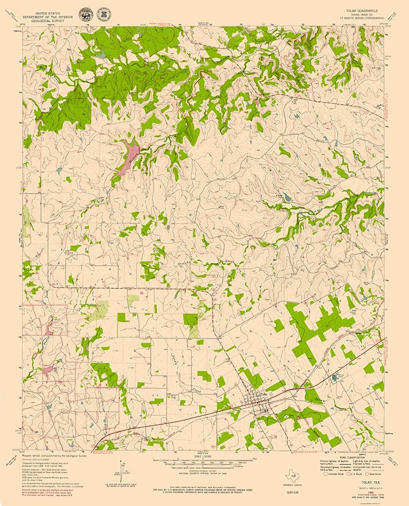 Tolar Texas Quad - USGS 1979