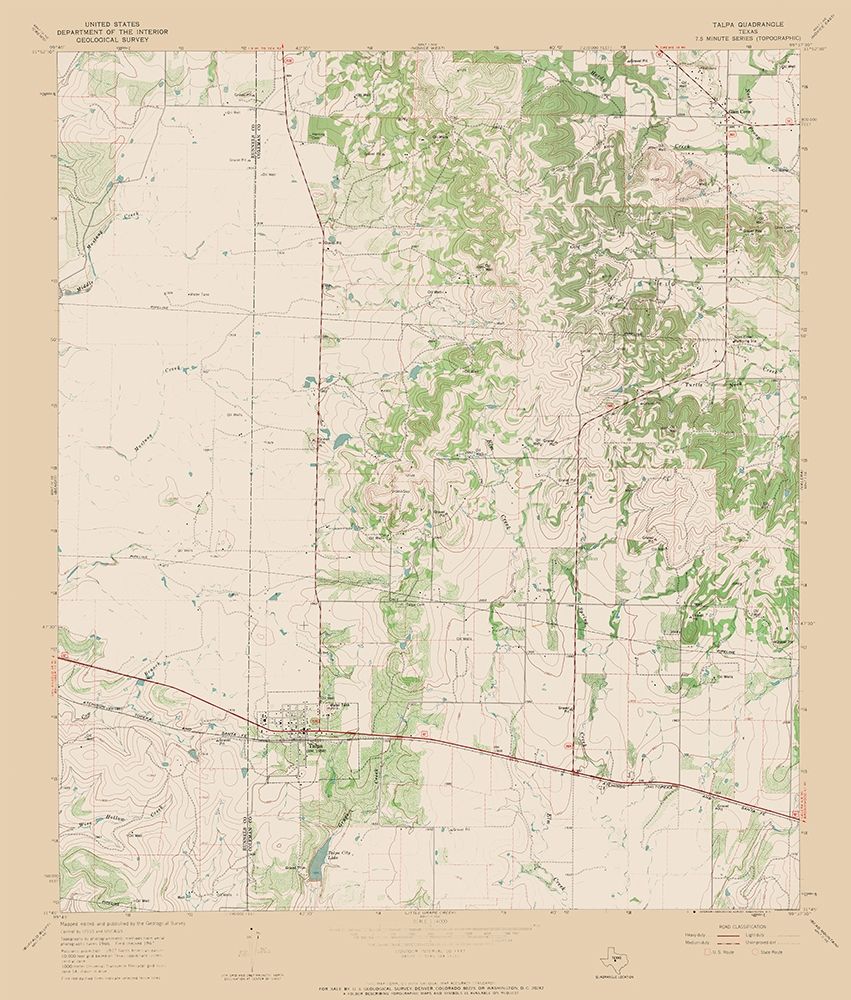 Talpa Texas Quad - USGS 1967