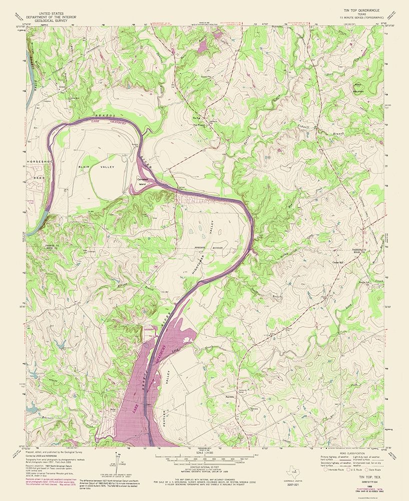 Tin Top Texas Quad - USGS 1959