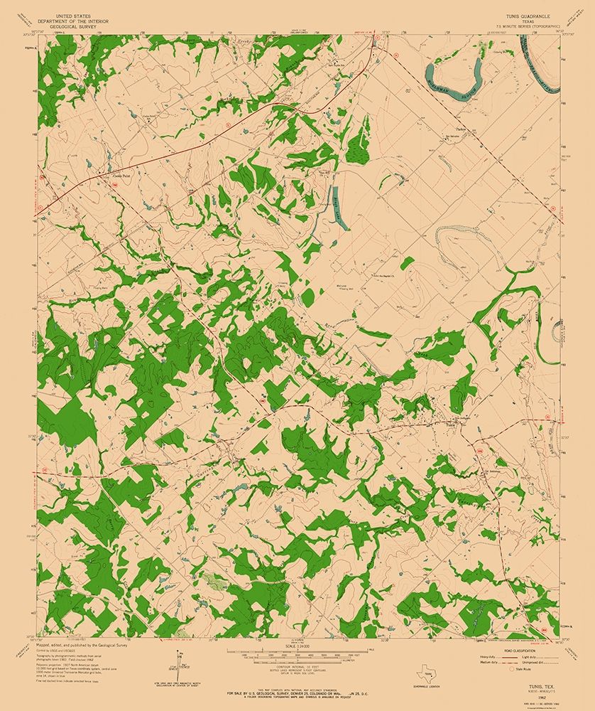 Tunis Texas Quad - USGS 1962