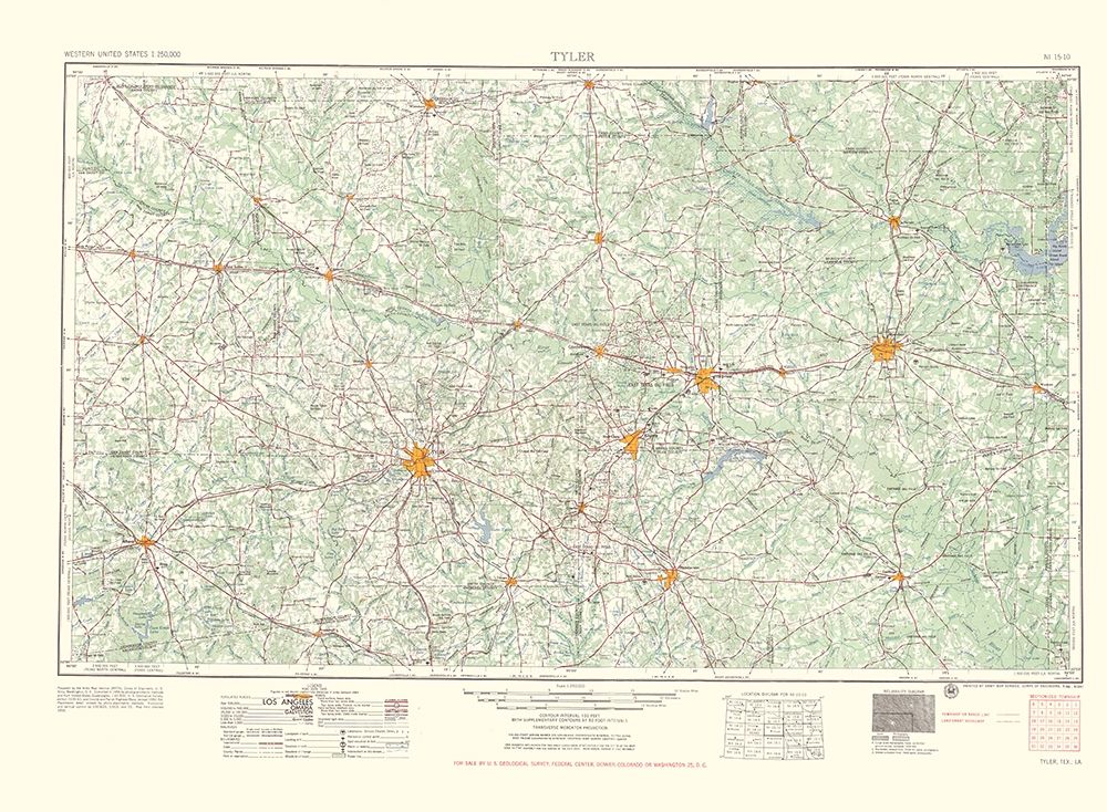 Tyler Texas Quad - USGS 1955