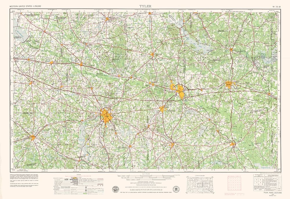Tyler Texas Quad - USGS 1956