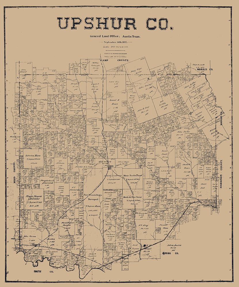 Upshur County Texas - Pressler 1897