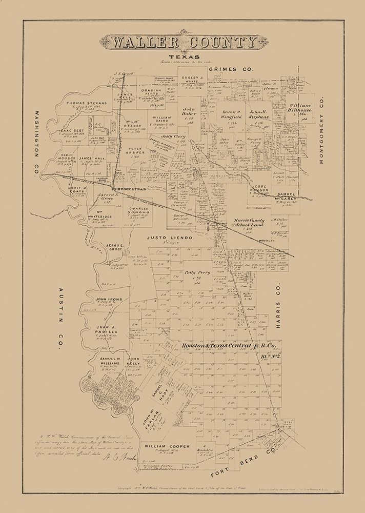 Waller County Texas - Walsh 1879