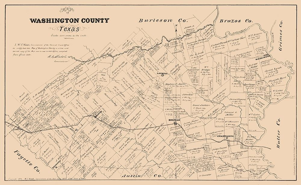 Washington County Texas - Walsh 1879