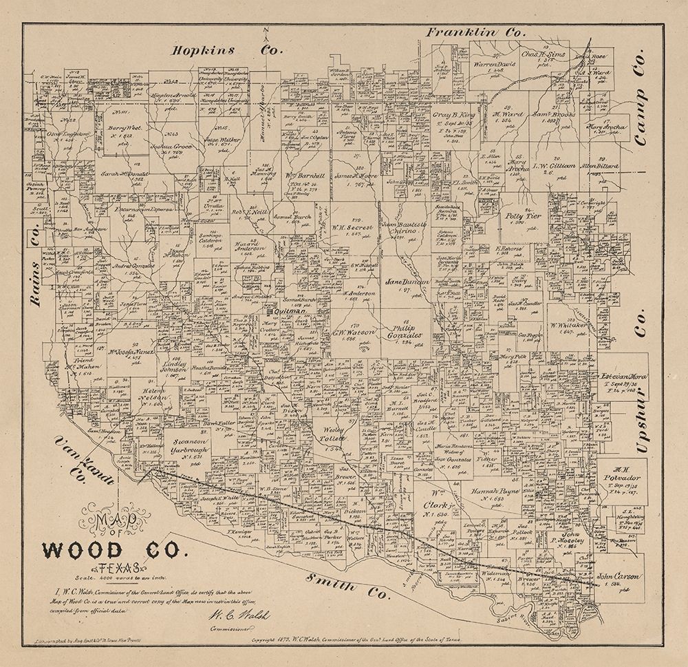 Wood County Texas - Walsh 1879