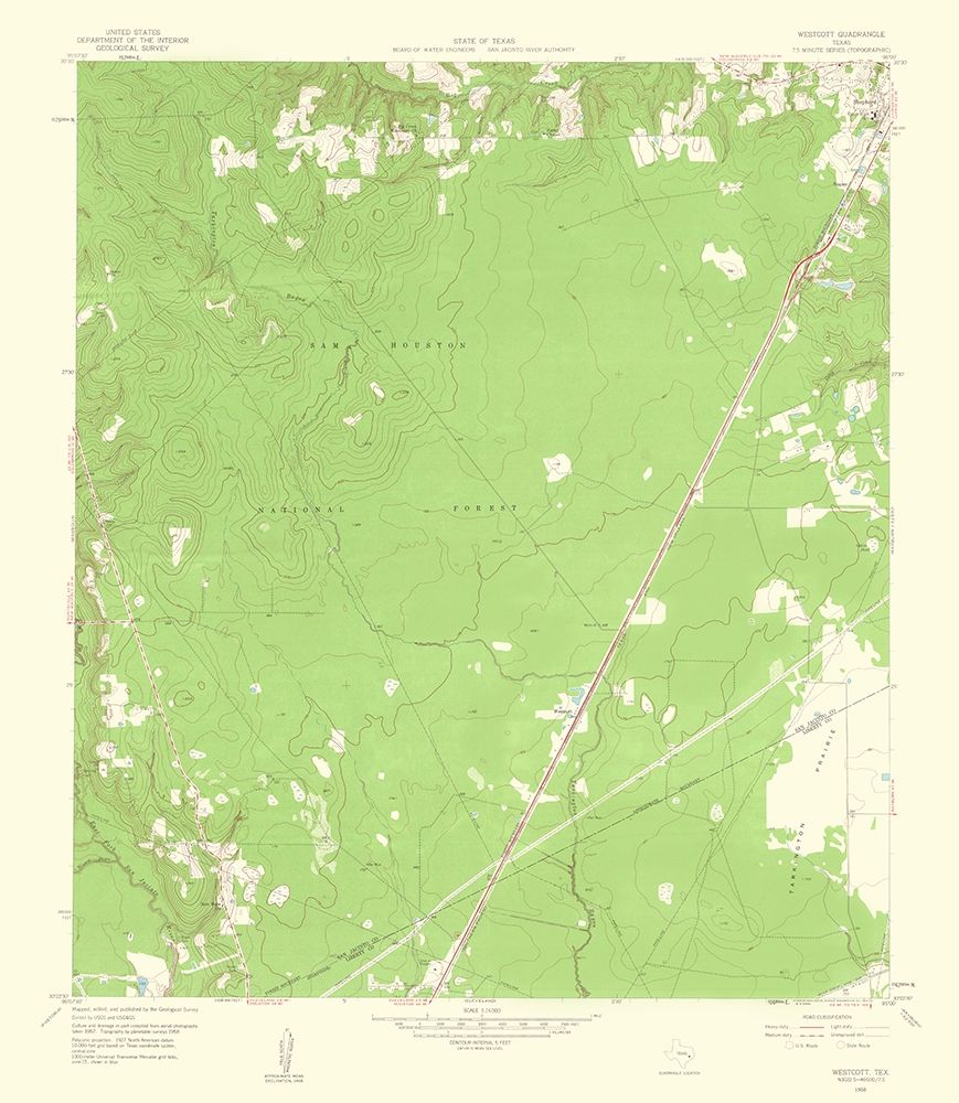 Westcott Texas Quad - USGS 1959