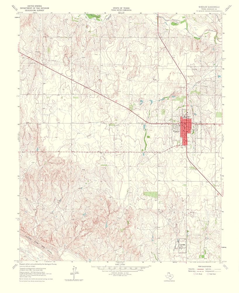 Wheeler Texas Quad - USGS 1965