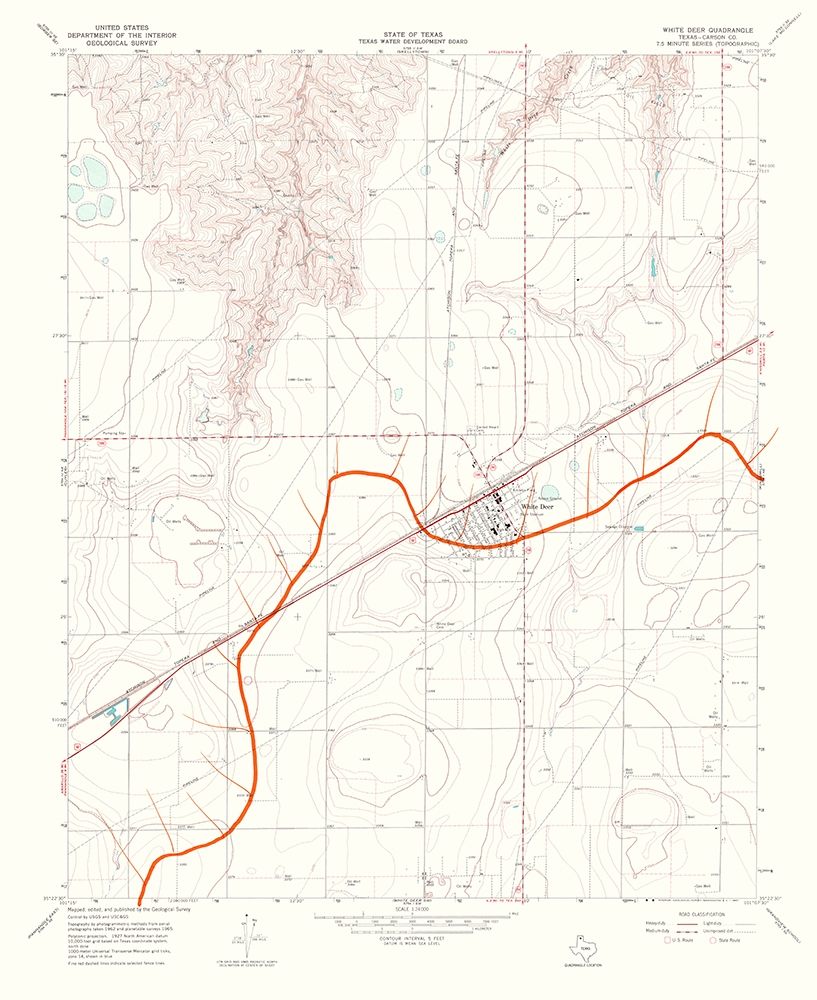 White Deer Texas Quad - USGS 1967