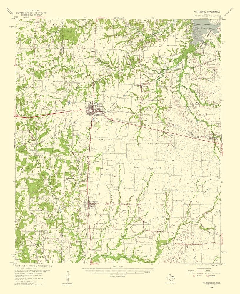 Whitesboro Texas Quad - USGS 1959